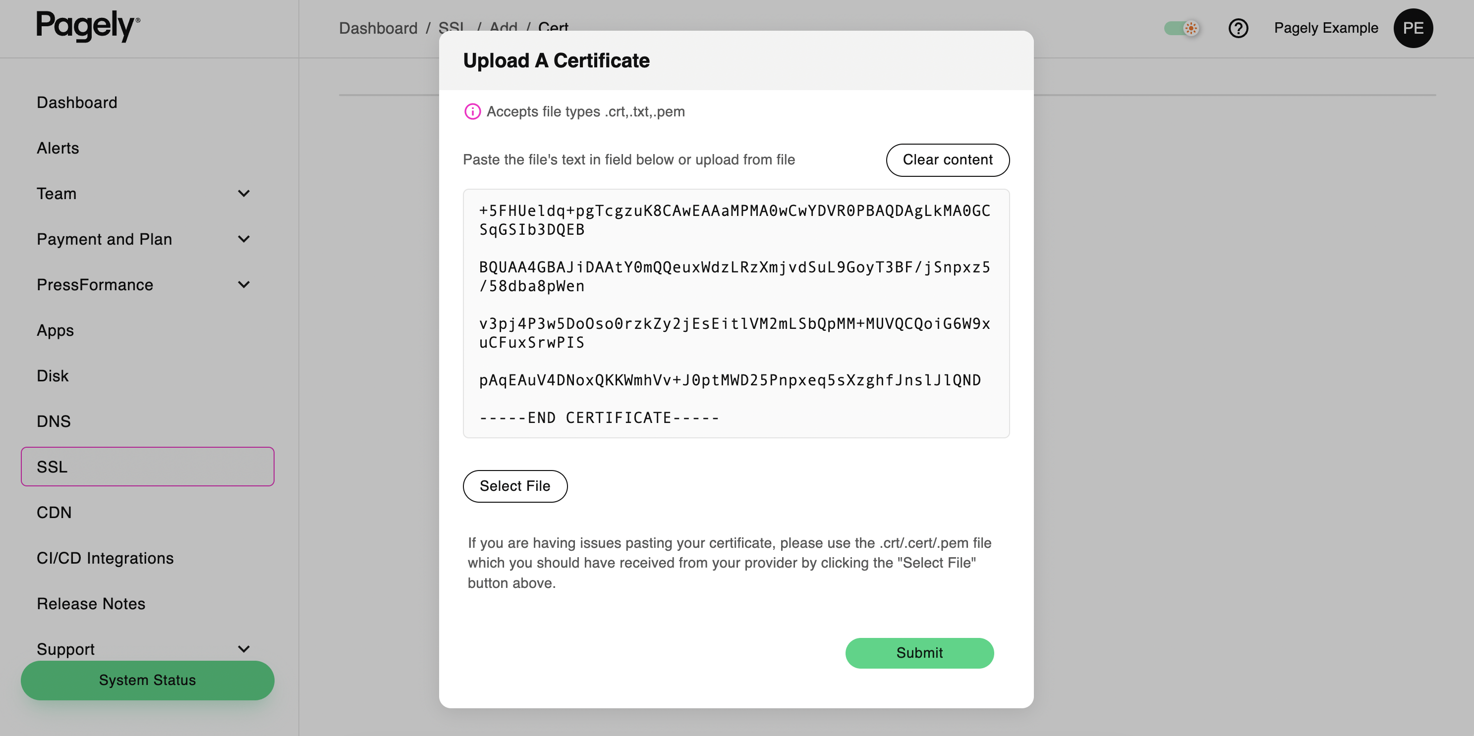 Atomic Upload Certificate fields